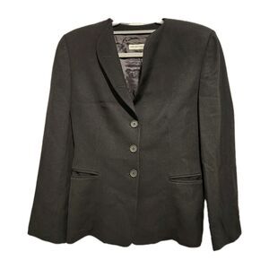 Vintage Emporio Armani Virgin Wool 3 Button Lined Blazer Black Size 42 (US Med)